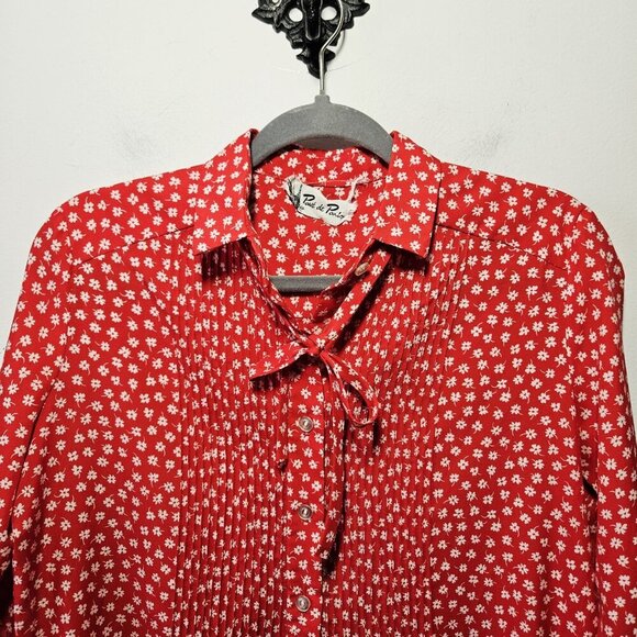 Vintage 1970s Pave De Paris Maxi Dress ILGWU Union Label Floral Prairie Size 8 M - Picture 3 of 6